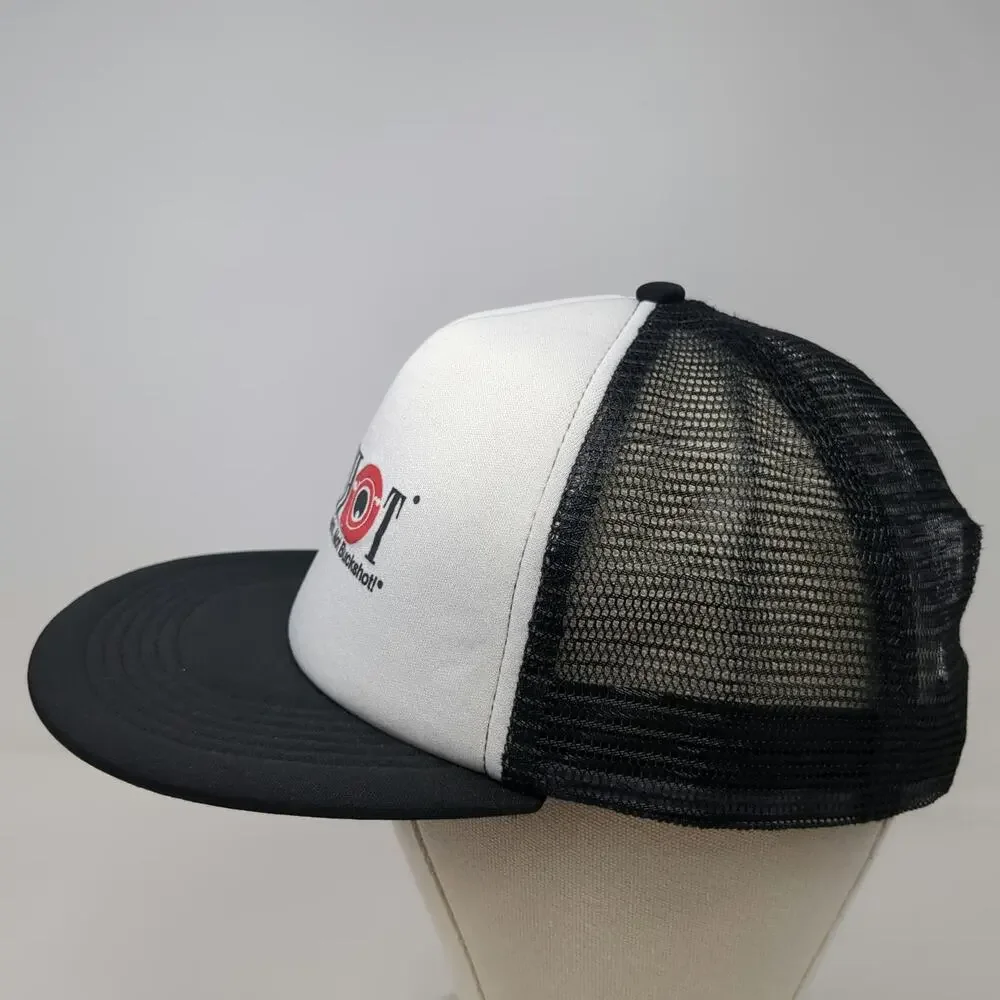 Hit Wear Balmshot Lip Balm Graphic Logo Trucker Hat Black One Size Snapback Mesh